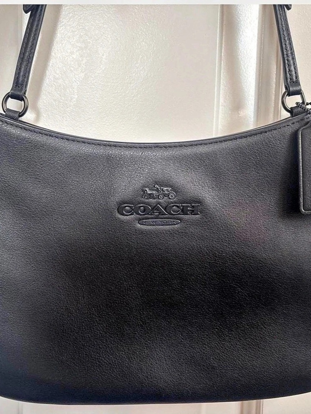 Coach Mia Leather Tote Black Shoulder Bag